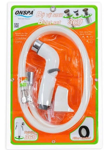 Bộ Xịt Vệ Sinh Cao Cấp Onspa C139 – Dây 1.2m Chống Xoắn, Chịu Áp Lực Cao