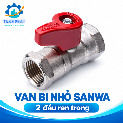 Van Bi Nhỏ Sanwa 1/2” 2 đầu ren trong 21 – Chống Rò Rỉ Tuyệt Đối, Bền Vượt Thời Gian