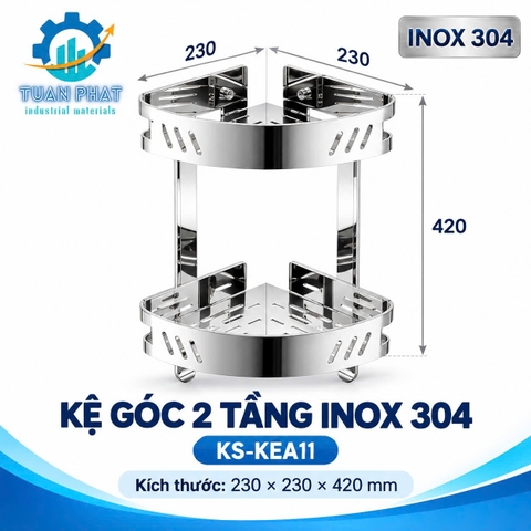 Kệ Góc Tam Giác 2 Tầng Inox 304 – Phụ Kiện Nhà Tắm