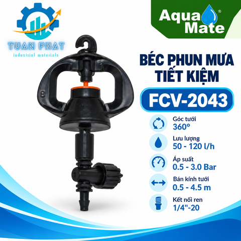 FCV-2043 Béc Phun Mưa Aquamate Góc Tưới 360° – Nhập Khẩu Đài Loan