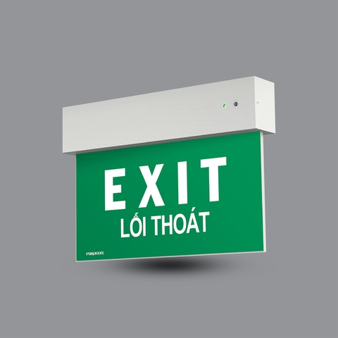 PEXL26U Đèn Exit treo trần, Led 6.5W, 3 giờ (190X280mm chưa gồm phụ kiện treo)