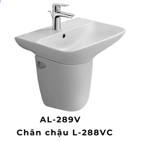 Lavabo Inax AL-289V Treo Tường Kèm Chân Chậu L-288VC Chính Hãng