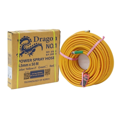 Ống nhựa PVC Dragon No.1 8.5mm x 50m – Vàng | Dây áp lực Dragon