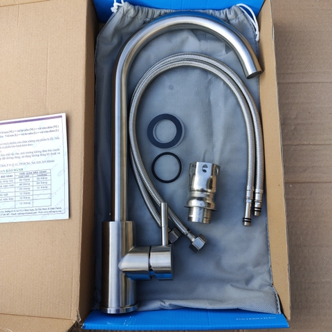 Vòi Rửa Chén Nóng Lạnh Inox 304 Wufeng WF-S941(OX) – Ống 24, Ổ Bi Xoay 360°, Bền Đẹp, Chống Gỉ