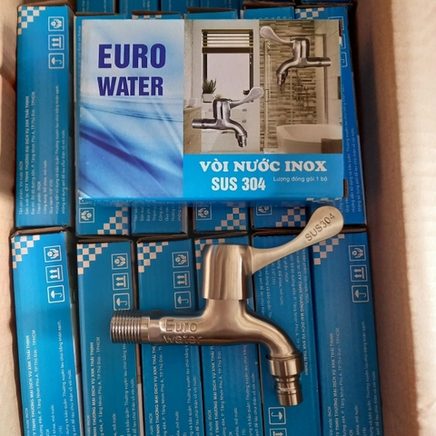 Vòi nước inox 304 cao cấp chính hãng Eurowater phi 21