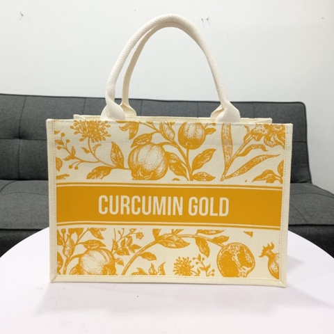Túi xách Tote Curcumin Gold có khóa kéo