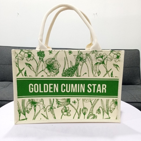 Túi xách Tote Curcumin Gold có khóa kéo