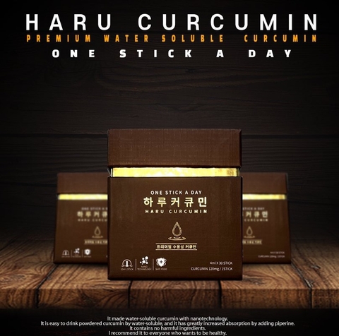 Tinh Chất Nghệ Nano Curcumin Haru Curcumin Hàn Quốc Tăng Cường Sức Khỏe Hộp 30 Stick