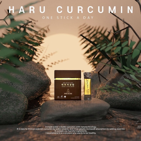 Tinh Chất Nghệ Nano Curcumin Haru Curcumin Hàn Quốc Tăng Cường Sức Khỏe Hộp 30 Stick