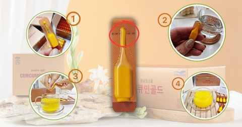 [ Hộp 100 ống ] Tinh Nghệ Nano Curcumin Gold SamSung Hàn Quốc