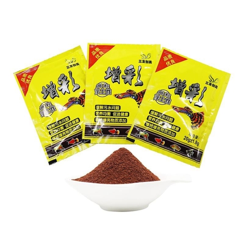 Cám gói vàng dinh dưỡng kích màu cho cá 20g