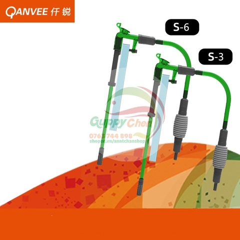 Bộ Vệ Sinh Hồ Cá Qanvee S3/S6 - Bộ Thay Nước Hút Phân Cao Cấp Cho Hồ Cá