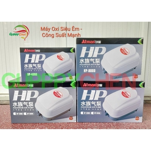 Máy Sủi Oxy Siêu Êm Siêu Mạnh Cho Hồ Cá - ATMAN HP-4000 , HP-8000 , HP-12000 , HP-16000