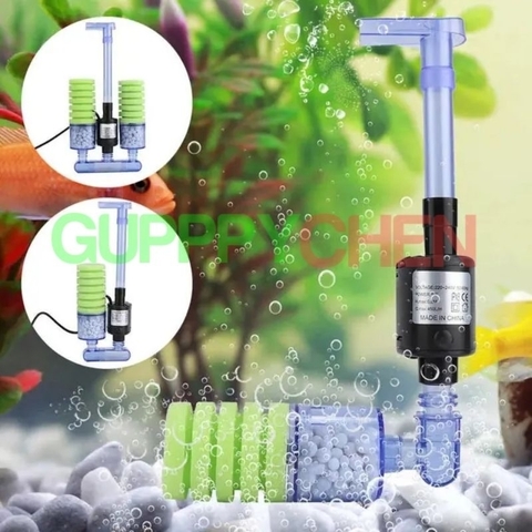 Lọc sủi vi sinh có MÁY BƠM bio bông ĐƠN , bông ĐÔI kèm vật liệu lọc XY-2901 , XY-2902