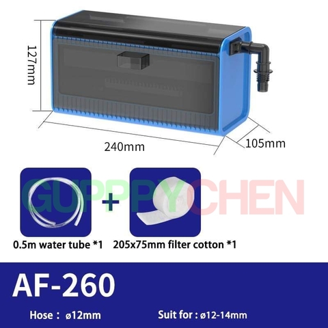 Hộp Lọc Máng Hồ Cá SunSun AF-260 Máng Lọc Thế Hệ Mới , Thiết Kế Hiện Đại