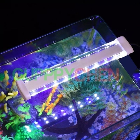 Đèn Led Kẹp Thủy Tinh 3 Dãy Bóng - 3 Chế Độ Màu - Led Kẹp KK Trang Trí Cho Bể Cá