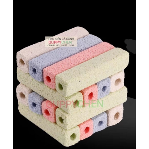 Thanh Sứ Hoa Mai 4 Màu - Vật Liệu Lọc Trong Nước Cho Bể Cá 15x3.5cm