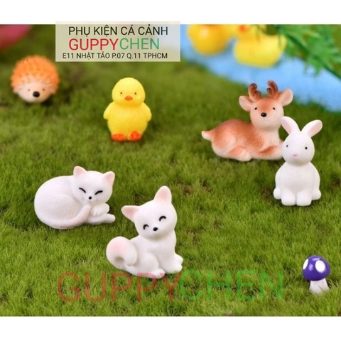 Mô Hình Trang Trí " Hồ Ly Mini " - Trang Trí Tiểu Cảnh Hồ Cá và Terarium