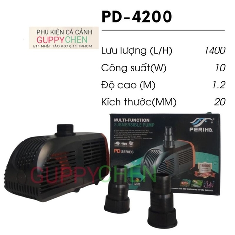Máy Bơm Periha PD-4200, 5200, 6200, 7200, 8200 - Máy Bơm Thế Hệ Mới Cho Bể Cá Koi