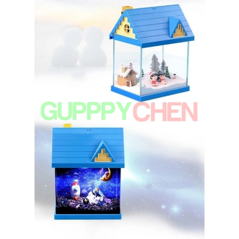 (HOẢ TỐC HCM) Bộ Hồ Cá Ngôi Nhà Xanh SUNSUN TF-250 - Tích hợp đèn, máy bơm, kính siêu trong cao cấp