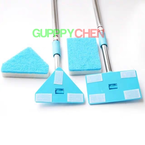 Cây Chà Hồ Vệ Sinh Hồ Cá Xoay 360 Độ Có Thể Kéo Dài 1m - Tiện Lợi Vệ Sinh Hồ Cá