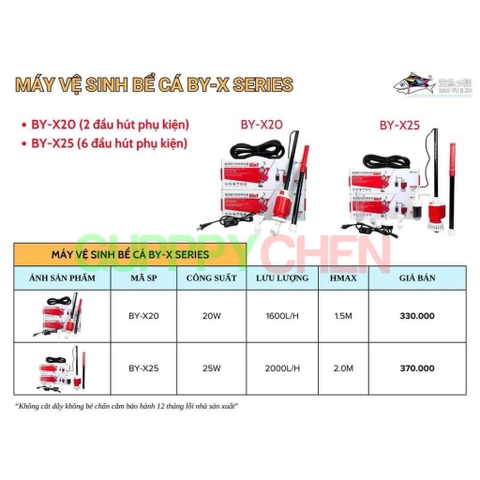 Máy Vệ Sinh, Thay Nước Bể Cá Đa Năng Baoyu BY-X20, BY-X25