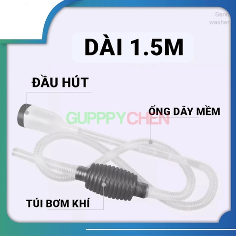 Bộ Hút Phân YEE Vệ Sinh Hồ Cá - Dụng cụ thay nước hồ cá dài 1m5