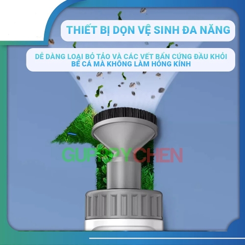 Máy Hút Cặn Vệ Sinh Hồ Cá YEE - Tích Hợp Đầu Bơm 20w, 30w