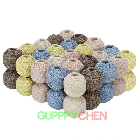 Sứ tròn rỗng ngũ sắc cho hồ cá thủy sinh