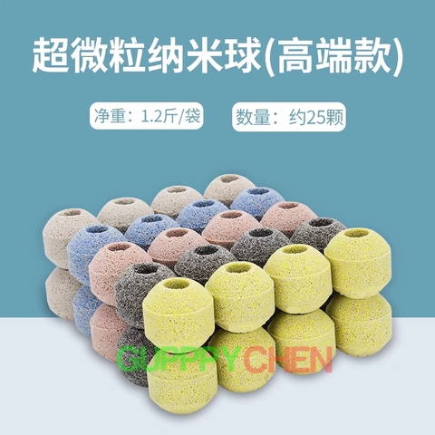 Sứ tròn rỗng ngũ sắc cho hồ cá thủy sinh