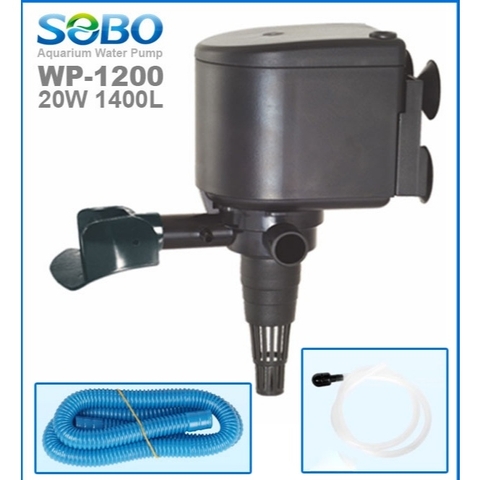 Máy Bơm Chìm và Oxi 3 Trong 1 Cho Hồ Cá SOBO WP-1200, WP-1680, WP-2680
