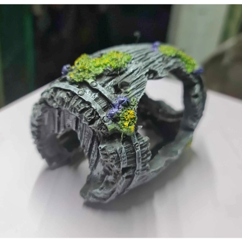 Mô Hình Thùng Gỗ Trang Trí Bể Cá Thủy Sinh - Tạo Tiểu Cảnh Cho Tép Cảnh