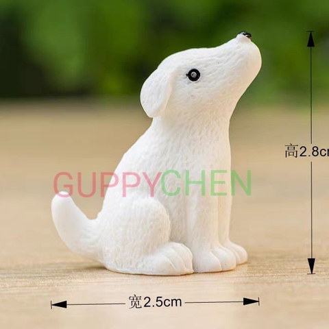 Mô Hình Tiểu Cảnh " Chó Cha Con Mini " - Trang Trí Hồ Cá và Terarium