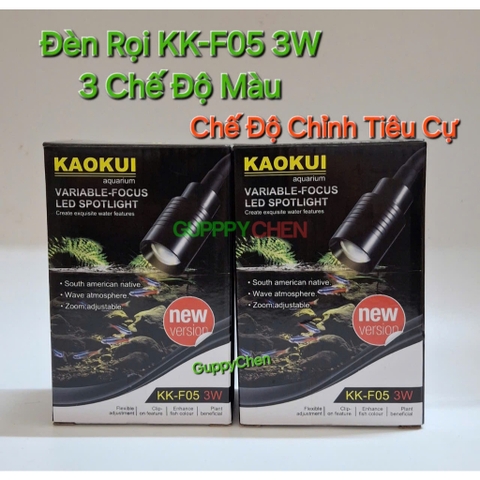 Đèn Rọi Kaokui KK-F05 3W 3 Chế Độ Màu Có Chỉnh Tiêu Cự - Đèn Rọi Mini Đa Năng Dùng Cho Hồ Thủy Sinh