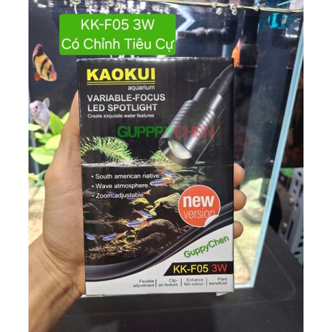 Đèn Rọi Kaokui KK-F05 3W 3 Chế Độ Màu Có Chỉnh Tiêu Cự - Đèn Rọi Mini Đa Năng Dùng Cho Hồ Thủy Sinh