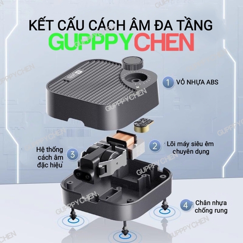 Máy Sủi Oxi Yee Bọc Nhựa ABS Siêu Êm Dùng Cho Hồ Cá