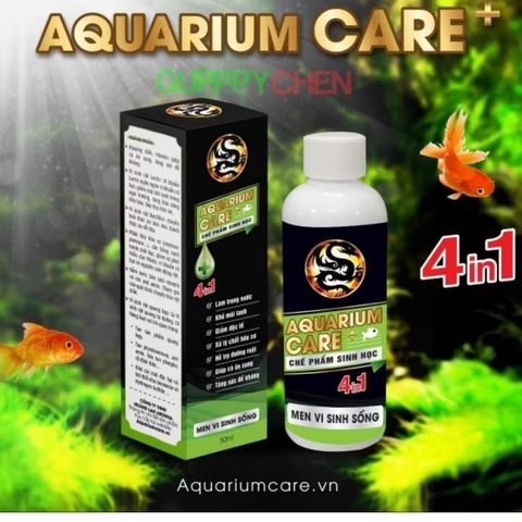 Vi Sinh Làm Trong Nước Aquarium Care 4 in 1 - Khử Mùi Hôi tanh trong hồ cá, vi sinh cao cấp