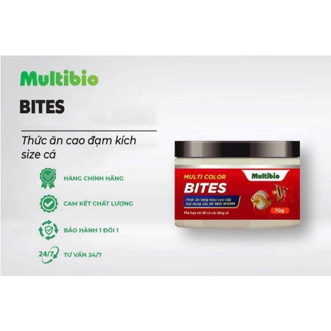 Thức Ăn Multi Color Bites Cao Cấp Cho Cá - Thức Ăn Dạng Hạt Red Worm Dùng Cho Mọi Loại Cá