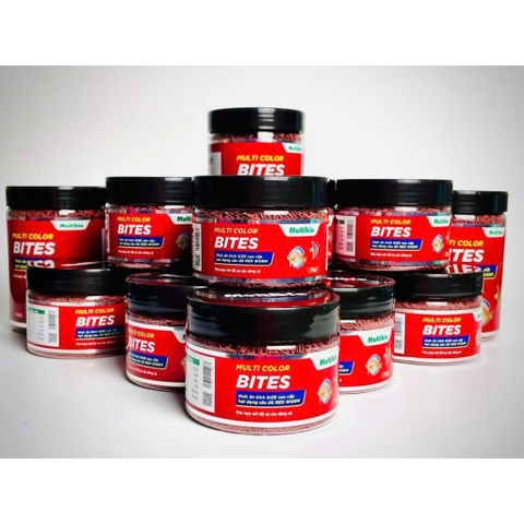 Thức Ăn Multi Color Bites Cao Cấp Cho Cá - Thức Ăn Dạng Hạt Red Worm Dùng Cho Mọi Loại Cá