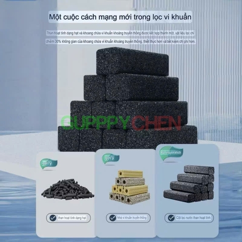 Thanh Sứ Than Hoạt Tính Yee - Vật Liệu Lọc Cao Cấp Cho Hồ Cá Thủy Sinh