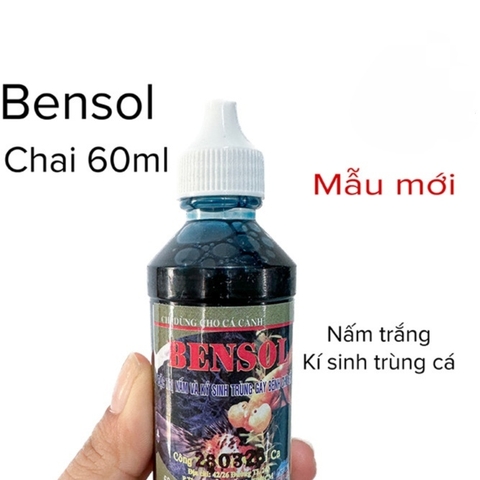 Bensol - Sản phẩm xử lý nấm ký sinh trùng cho hồ cá 60ml