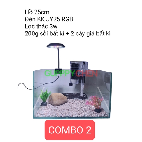 (HOẢ TỐC HCM) COMBO HỒ KÍNH KÈM LỌC VÀ ĐÈN NUÔI CÁ TIỆN LỢI TIẾT KIỆM