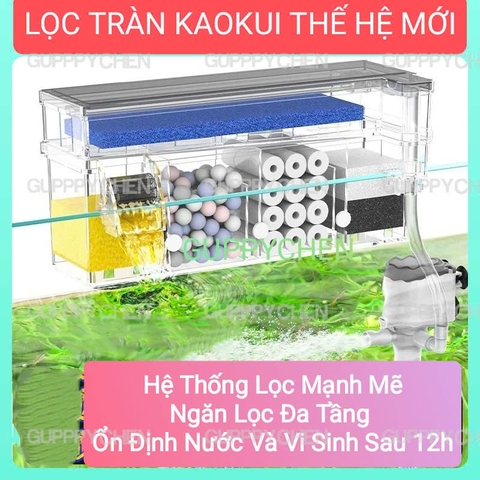 (TẶNG VLL) Lọc Tràn Đa Năng KAOKUI KK-152H KK-162H KK-172H KK-182H Thích Hợp Cho Hồ Cá Thủy Sinh