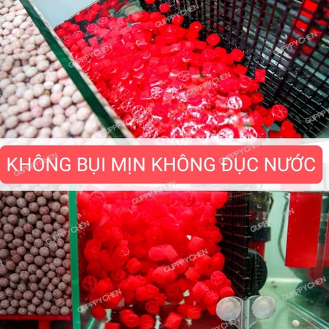 (TẶNG TÚI VLL) Vật liệu lọc cao cấp hạt Kanet ( Kaldnes ) Dùng cho hồ cá hồ thủy sinh