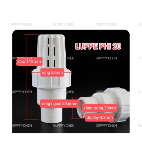 Phụ Kiện Ống Nước PVC Hồ Cá - Van Khoá - 1 Chiều - LUPPE - MỎ VỊT OUT - Nấm Xã - Cho Hồ Cá Thủy Sinh