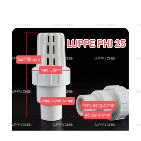 Phụ Kiện Ống Nước PVC Hồ Cá - Van Khoá - 1 Chiều - LUPPE - MỎ VỊT OUT - Nấm Xã - Cho Hồ Cá Thủy Sinh