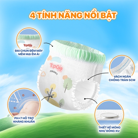 Bé thoải mái vui chơi hàng ngày cùng với Bỉm Topgiakids