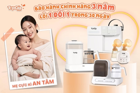 Mẹ an tâm với chính cách bảo hành uy tín chỉ có tại TopgiaKids
