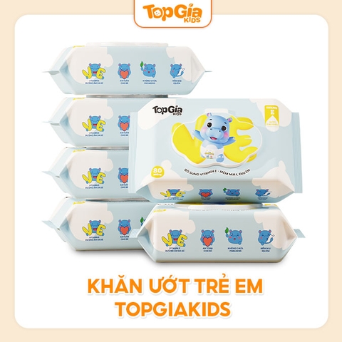 Khăn ướt trẻ em TopgiaKids (Thùng 6 gói)