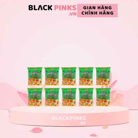 Lốc 10 gói snack chay Oishi vị da heo quay 34g